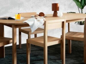 Bộ bàn ghế ăn gỗ sồi Mỹ KP-ODC4580 - bàn ăn gỗ sồi