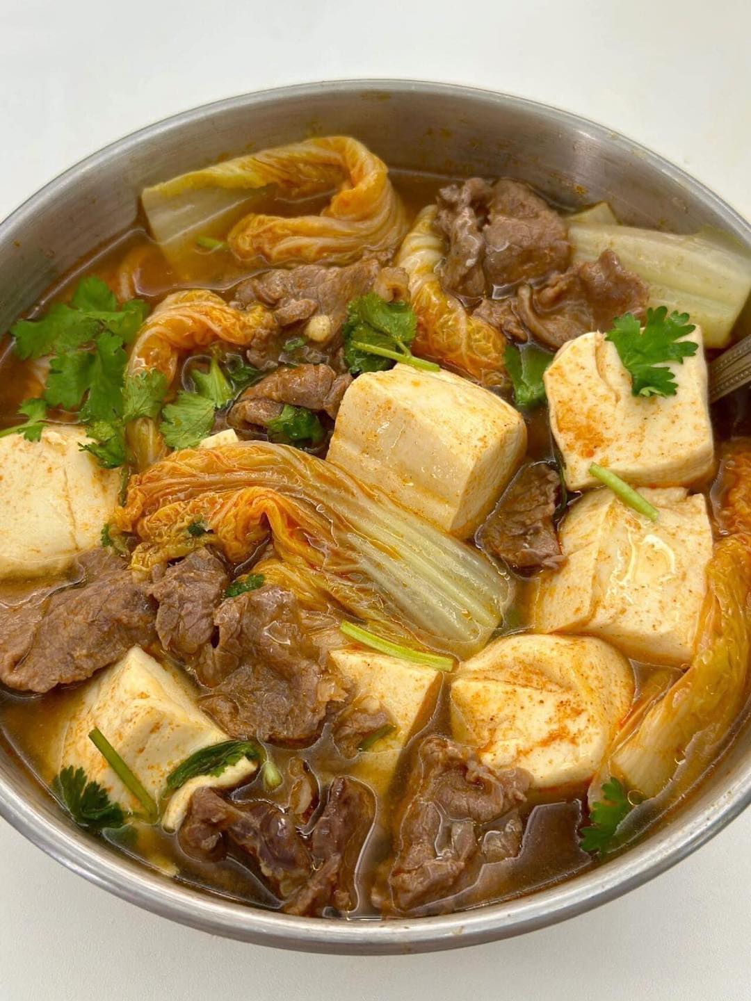 Canh Thịt Bò Cải Thảo Đậu Phụ