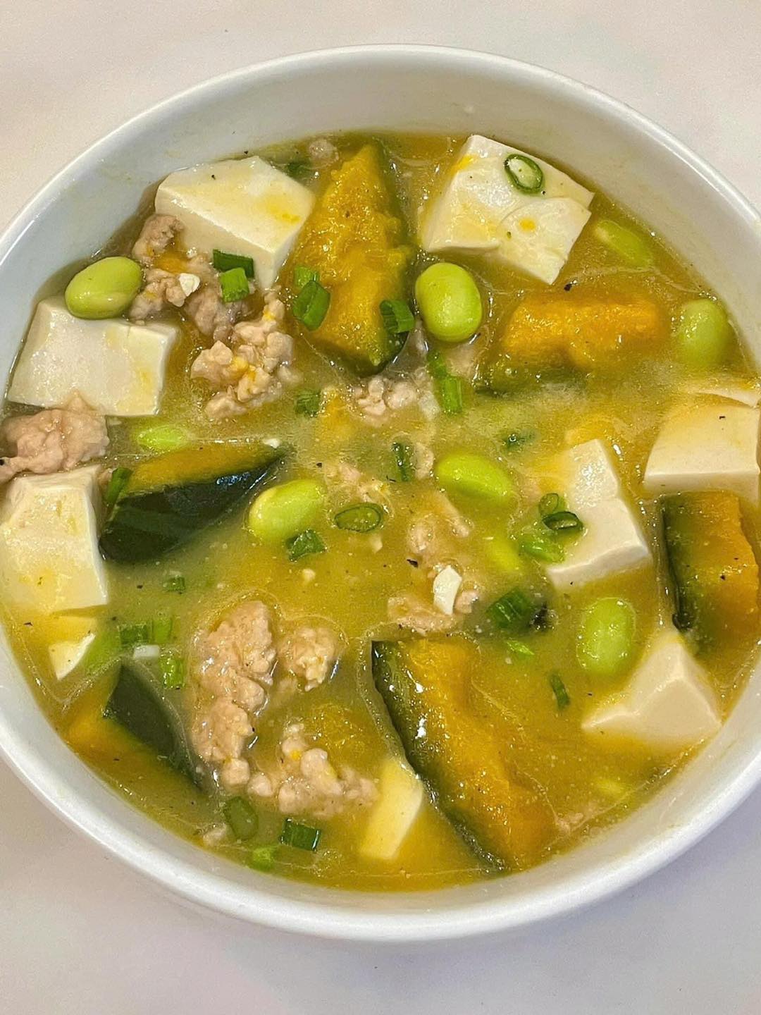 Canh Bí Đỏ Đậu Phụ