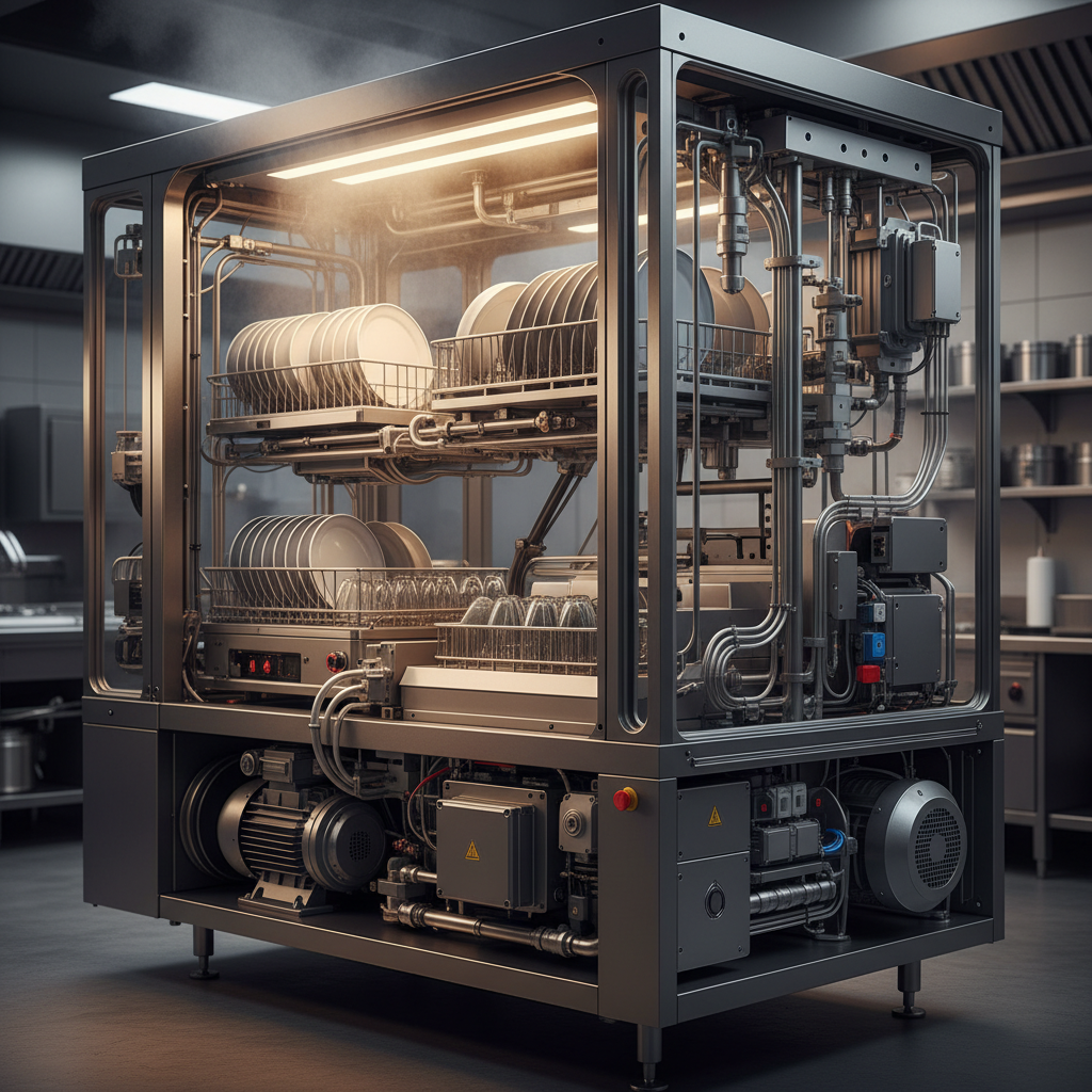 cấu tạo máy rửa bát công nghiệp