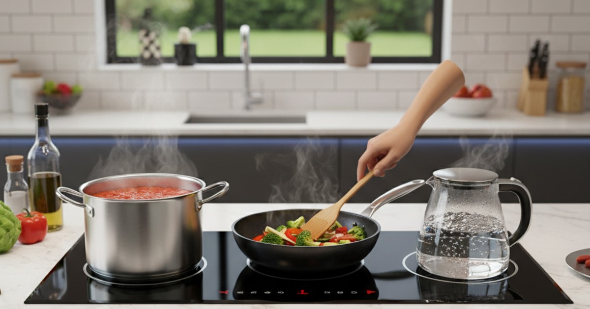 Lợi ích vượt trội khi sử dụng bếp từ 3 vùng nấu