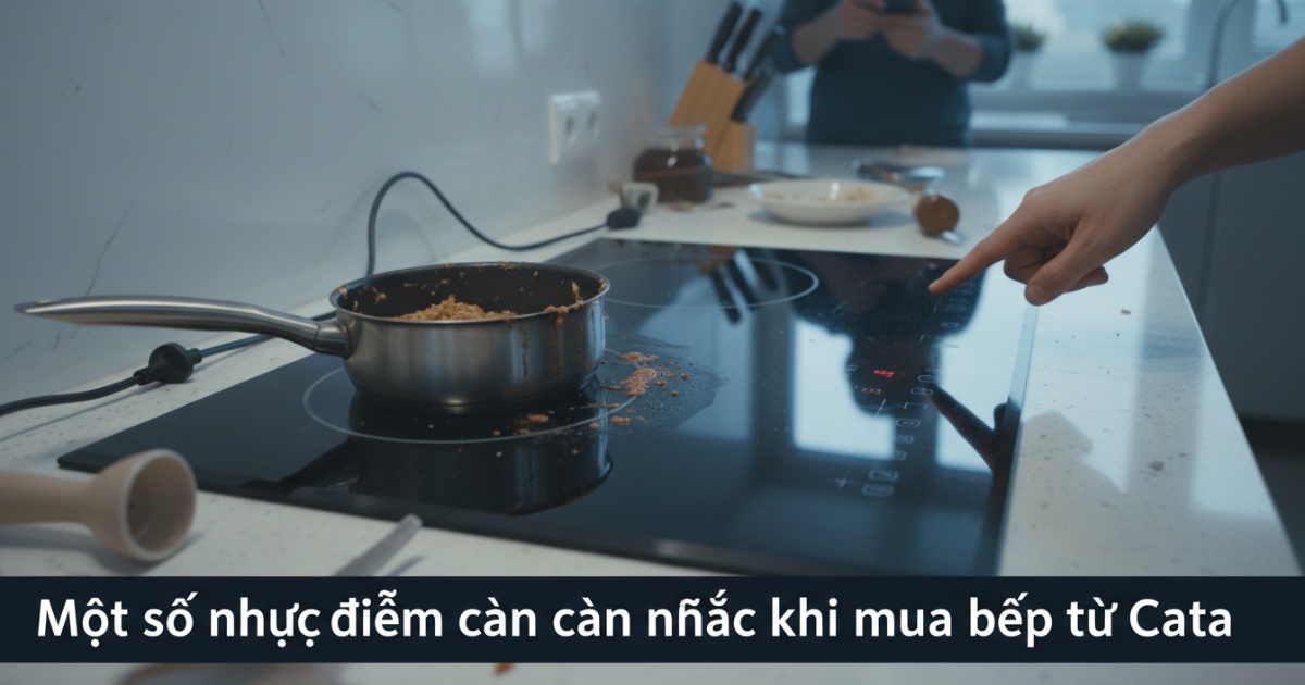 Một số nhược điểm cần cân nhắc bếp từ cata có tốt không