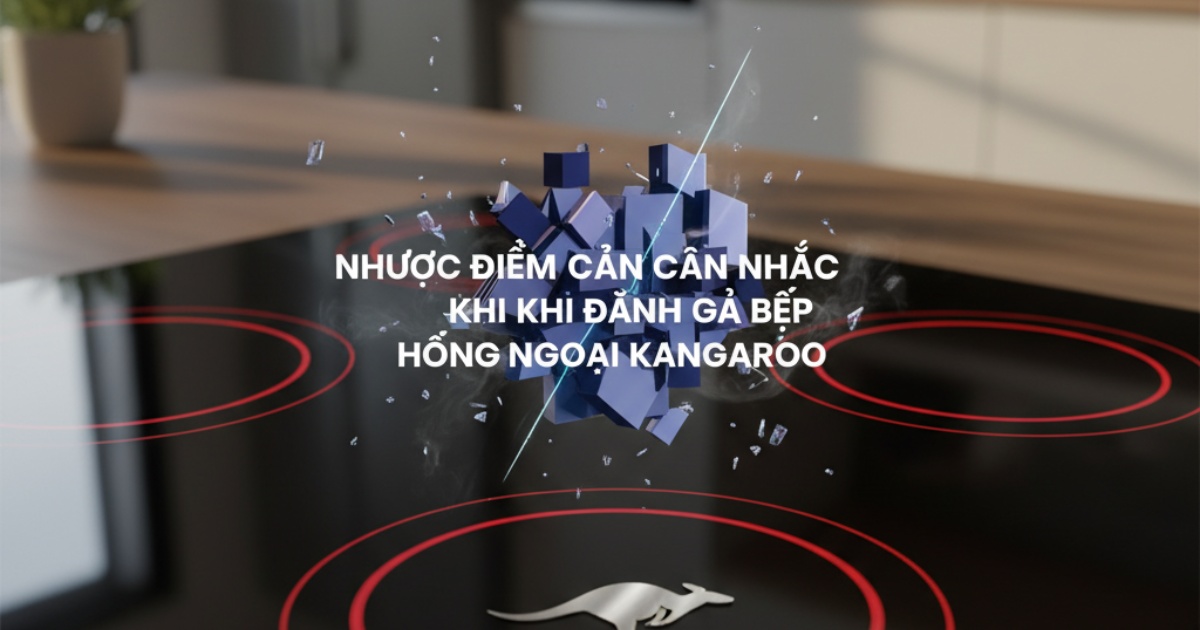 nhược điểm cần cân nhắc bếp hồng ngoại Kangaroo có tốt không
