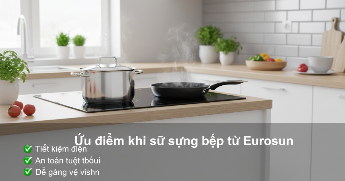 Ưu điểm khi sử dụng bếp từ Eurosun