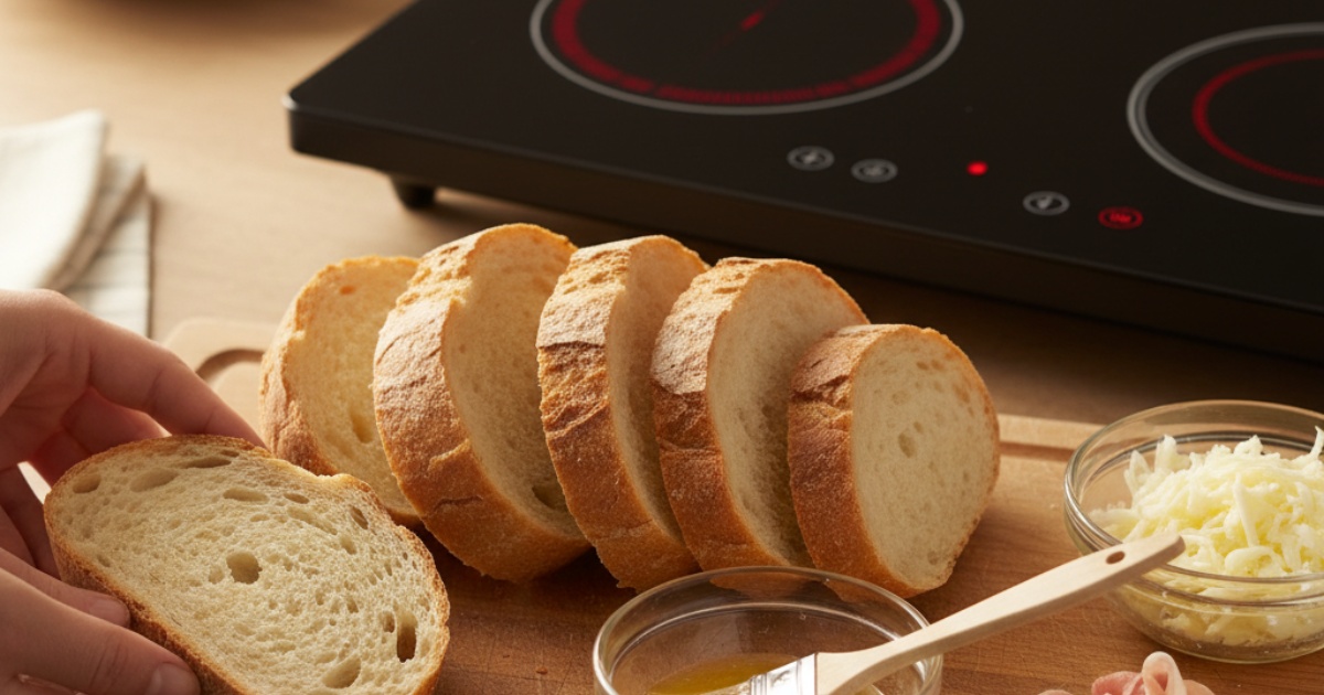 Các bước thực hiện nướng bánh mì bằng bếp hồng ngoại đúng cách