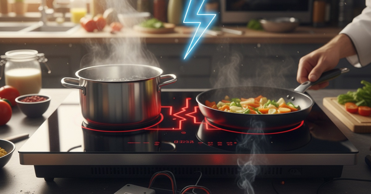 Nguyên nhân khiến bếp từ chạy ngắt liên tục khi đang nấu