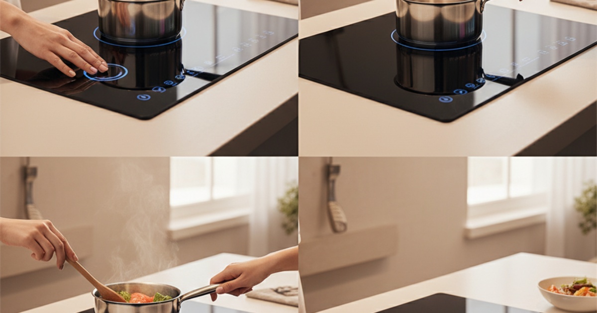Các bước cơ bản trong hướng dẫn sử dụng bếp từ Midea