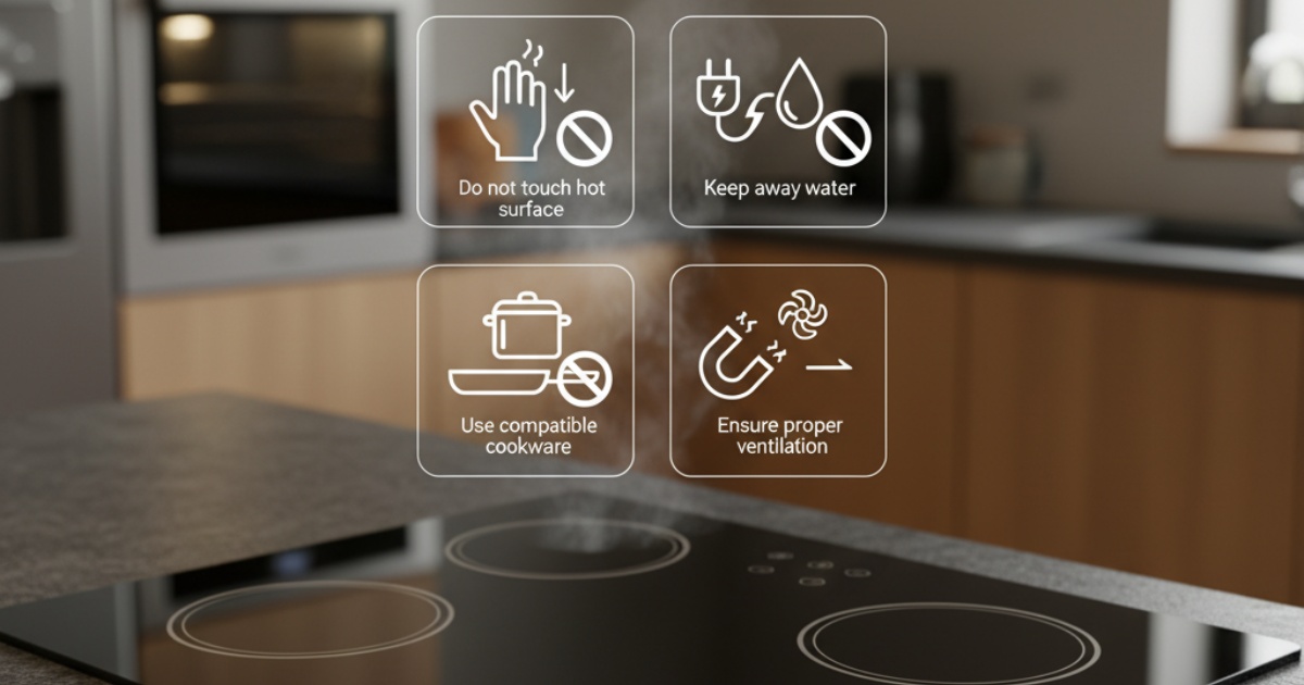 Một số lưu ý quan trọng trong cách dùng bếp từ Sanaky