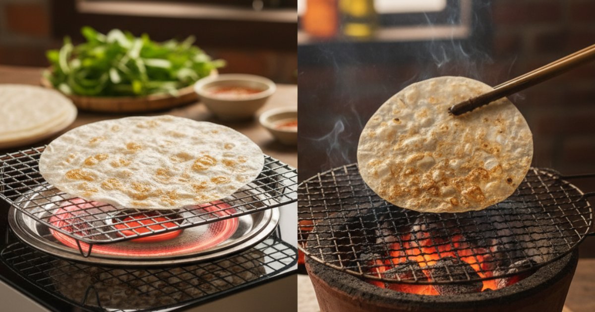 Tại sao nên nướng bánh tráng bằng bếp hồng ngoại thay vì bếp than