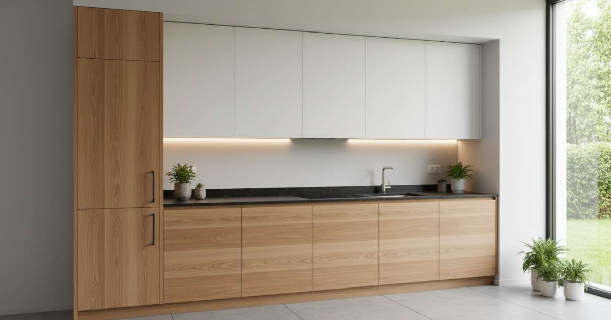 Các loại chất liệu phổ biến để làm tủ bếp âm tường