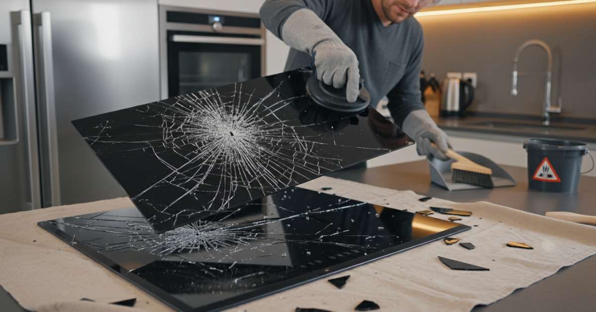Cách xử lý kính bếp từ bị vỡ an toàn và hiệu quả