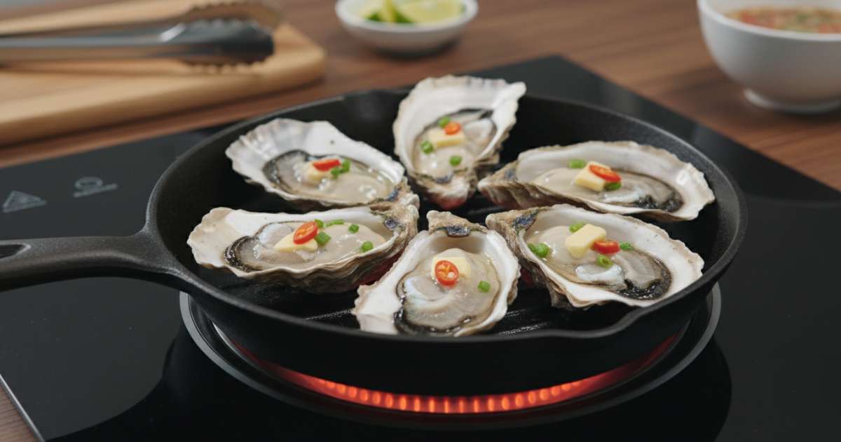 Chuẩn bị nguyên liệu nướng hàu bằng bếp hồng ngoại chuẩn vị