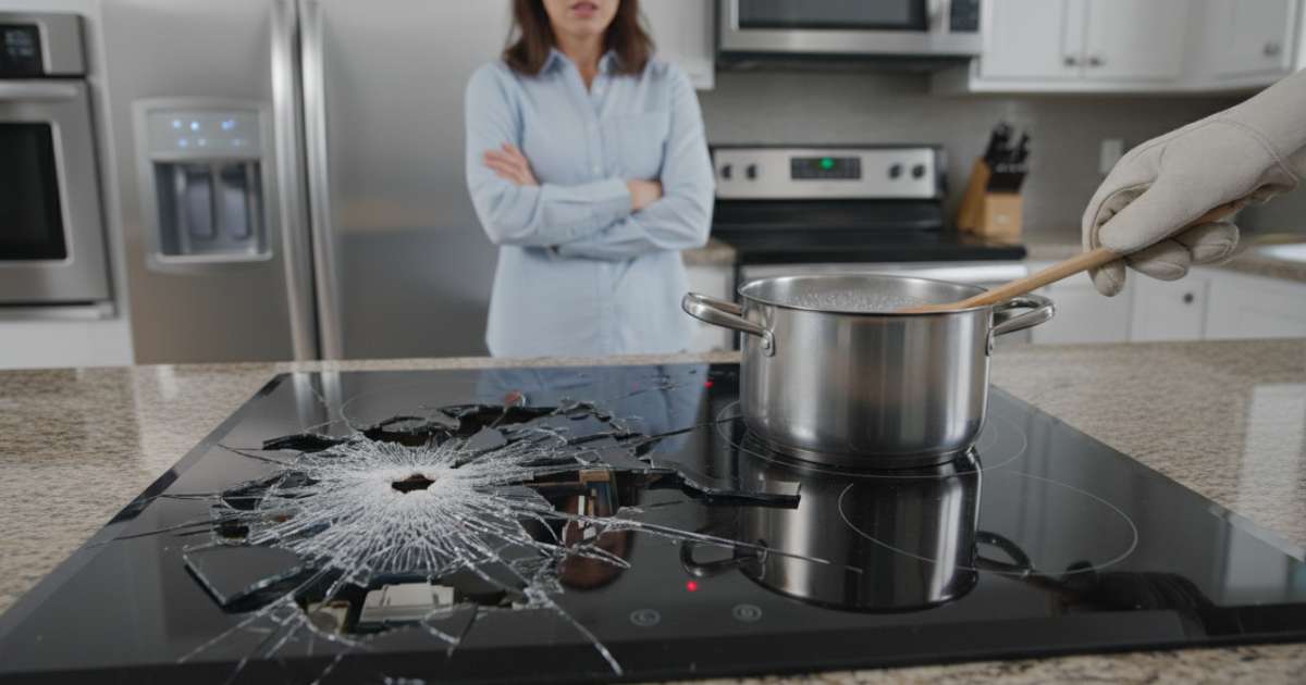 Có nên tiếp tục sử dụng khi kính bếp từ bị vỡ không