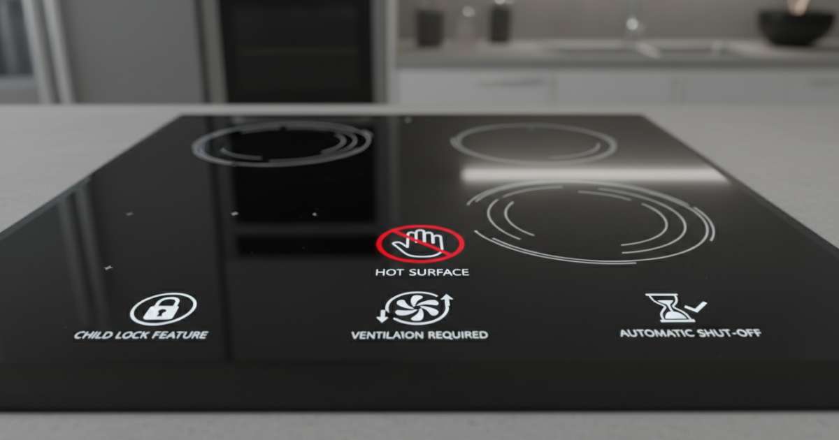 Ký hiệu bếp hồng ngoại liên quan đến an toàn người dùng