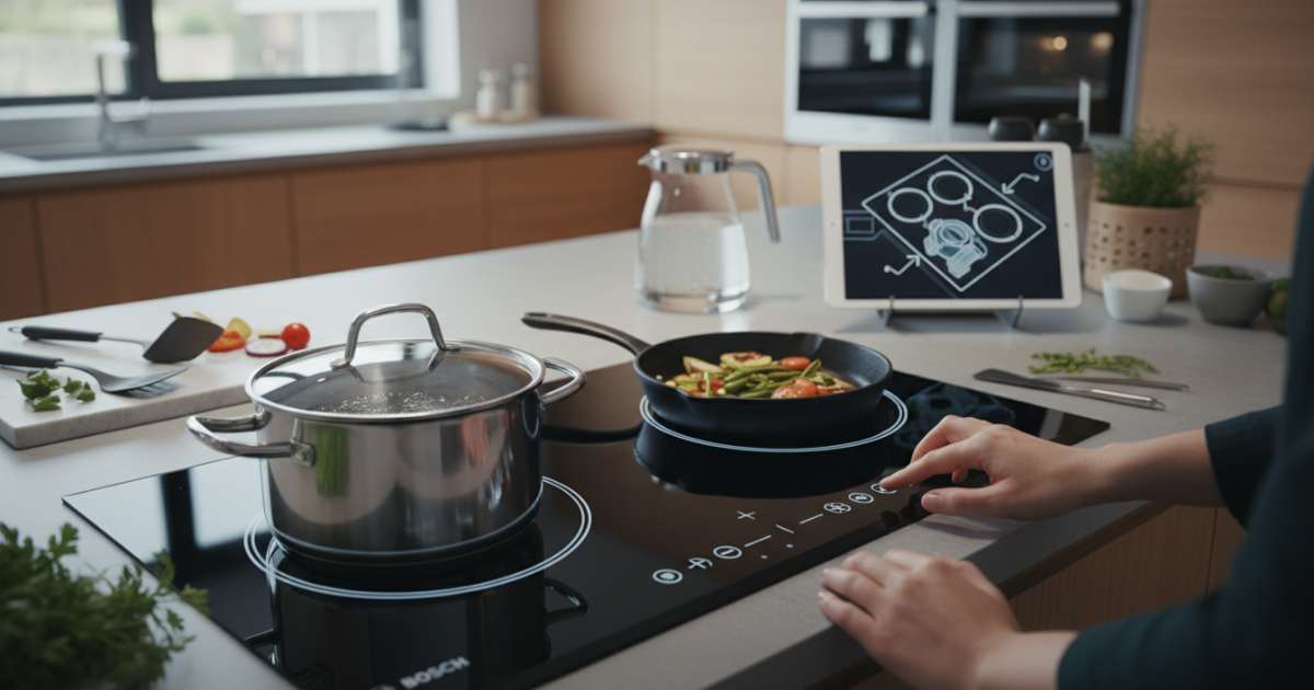 Quy trình hướng dẫn sử dụng bếp từ bosch 3 vùng nấu chi tiết