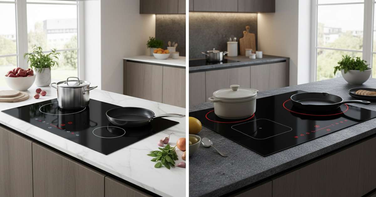 So Sánh Bếp Từ Bosch Và Hafele: 5 Khác Biệt Nên Biết Nhất 3 So sánh bếp từ bosch và hafele về thiết kế và mặt kính