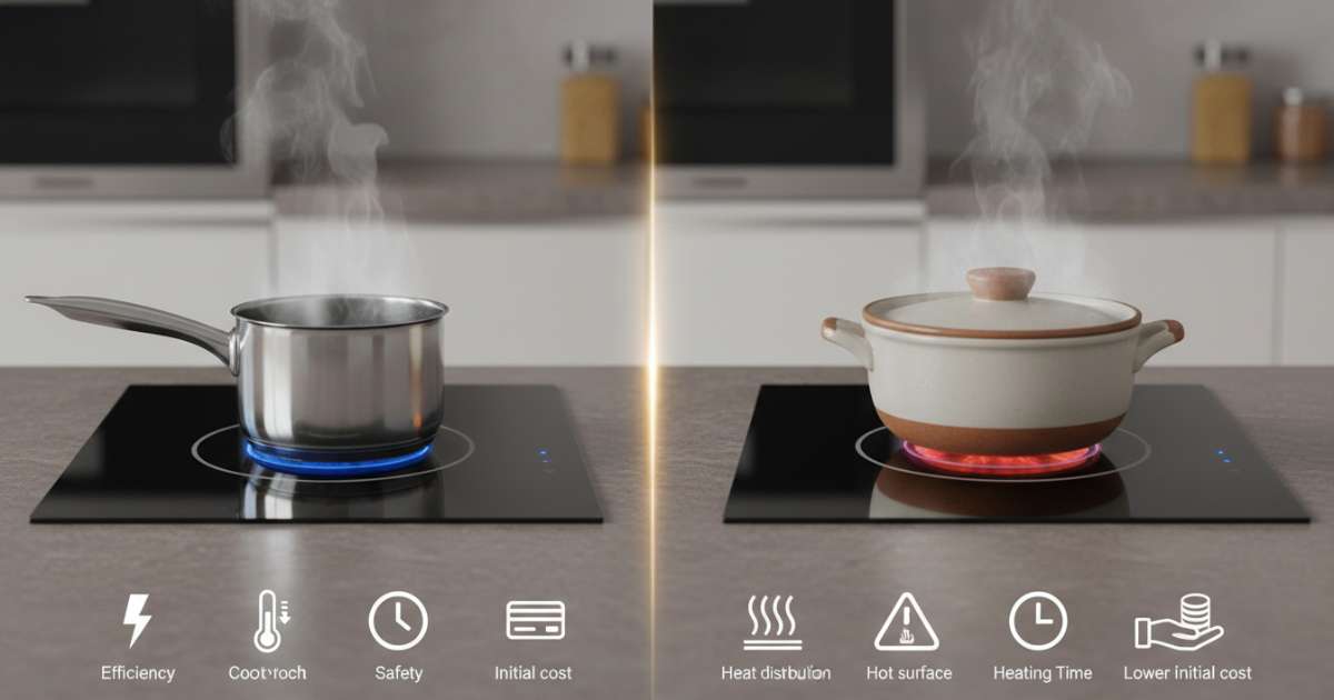 So sánh bếp từ và bếp hồng ngoại trên nhiều phương diện