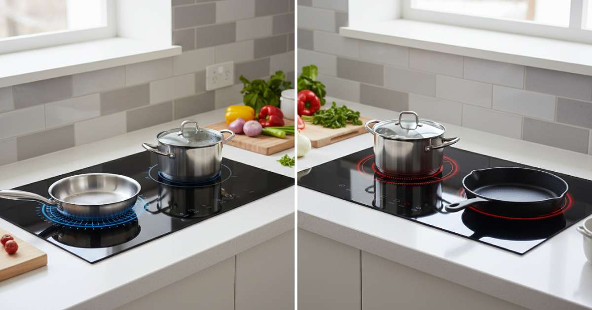So sánh bếp từ và bếp điện từ về nguyên lý hoạt động