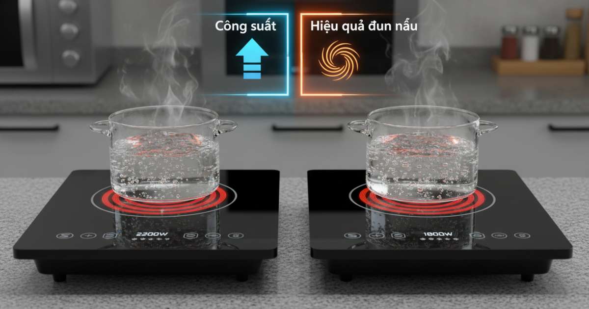 So sánh bếp hồng ngoại Sunhouse và Sanaky: Đâu là lựa chọn 2026? 3 Công suất và hiệu quả đun nấu của hai thương hiệu
