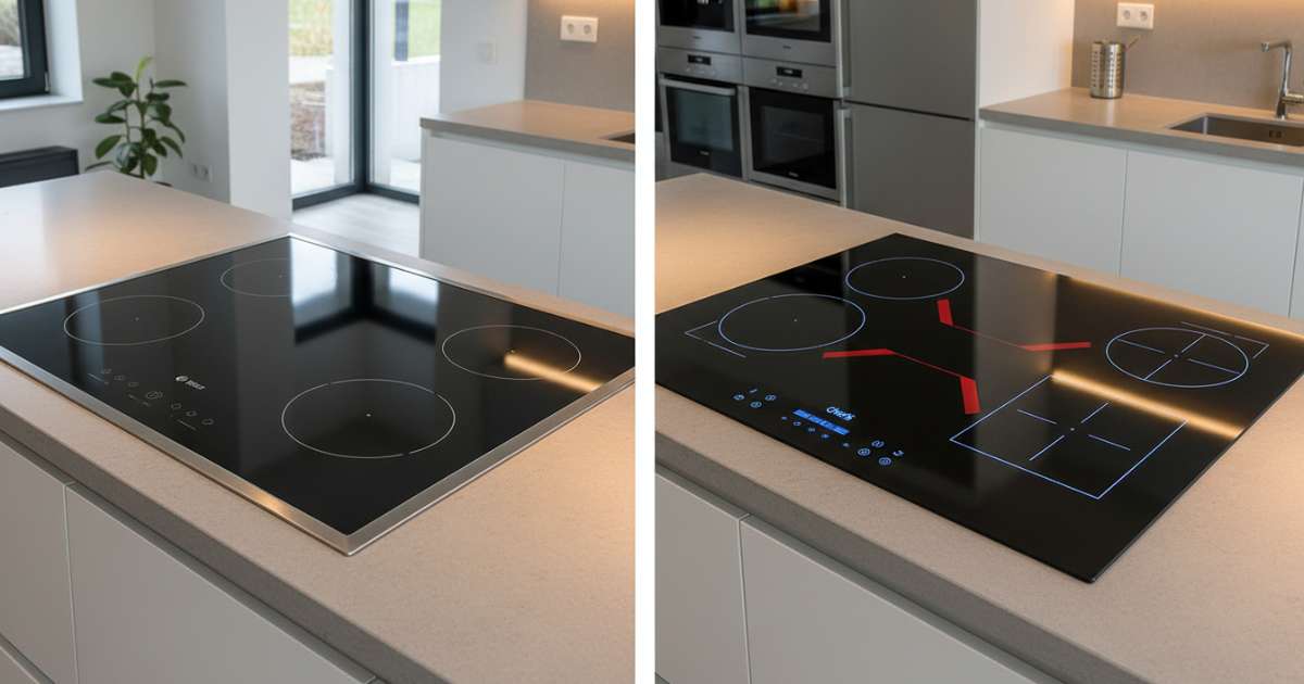 So sánh bếp từ Bosch và Chefs về mặt thiết kế và kiểu dáng